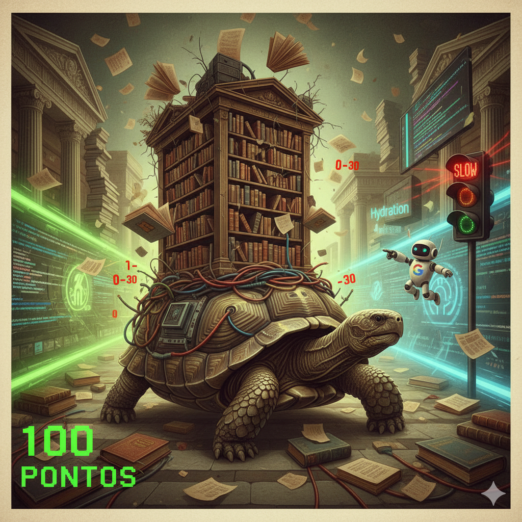 Tartaruga Colossal com elementos de tecnologia ao entorno